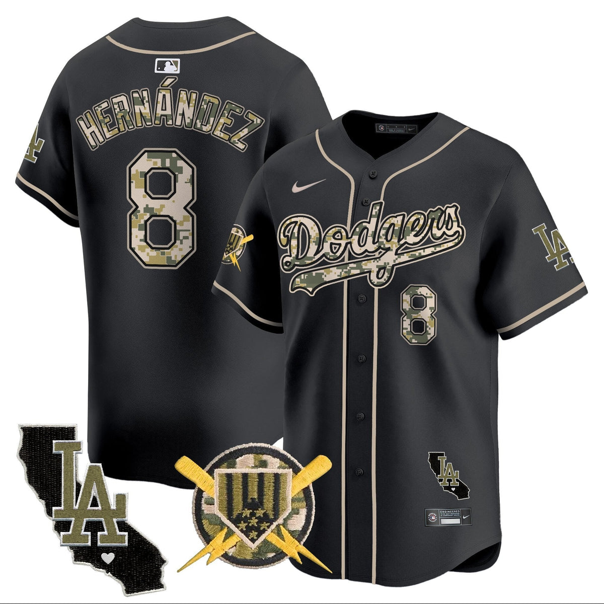 Los Angeles Dodgers Armed Forces Day Vapor Premier Limited Jersey - Stitched