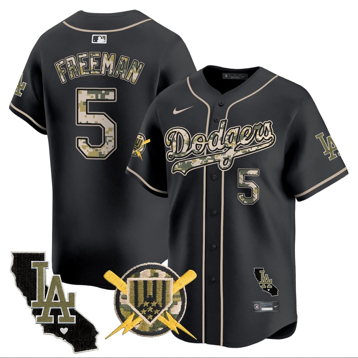 Los Angeles Dodgers Armed Forces Day Vapor Premier Limited Jersey - Stitched