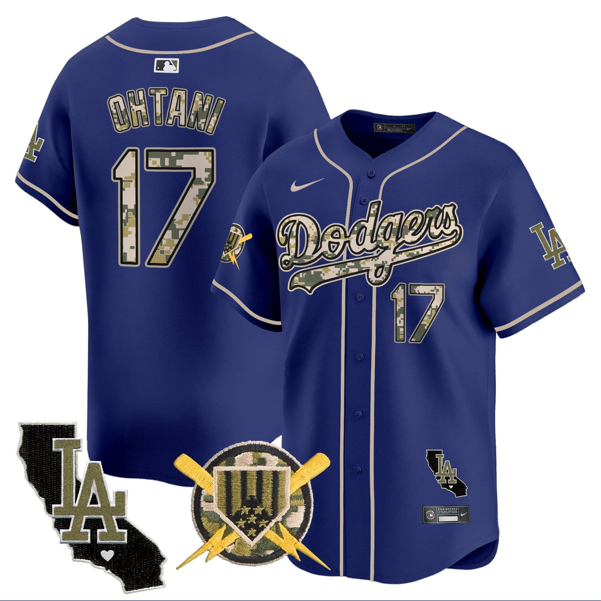 Los Angeles Dodgers Armed Forces Day Vapor Premier Limited Jersey - Stitched