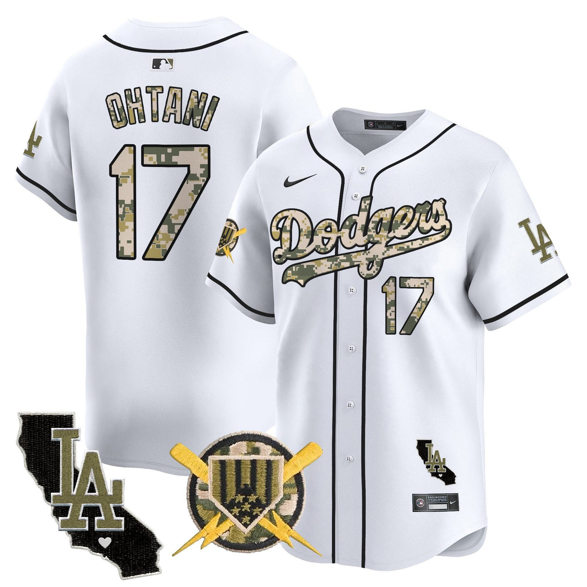 Los Angeles Dodgers Armed Forces Day Vapor Premier Limited Jersey - Stitched