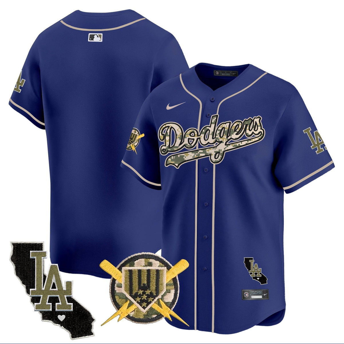Los Angeles Dodgers Armed Forces Day Vapor Premier Limited Jersey - Stitched