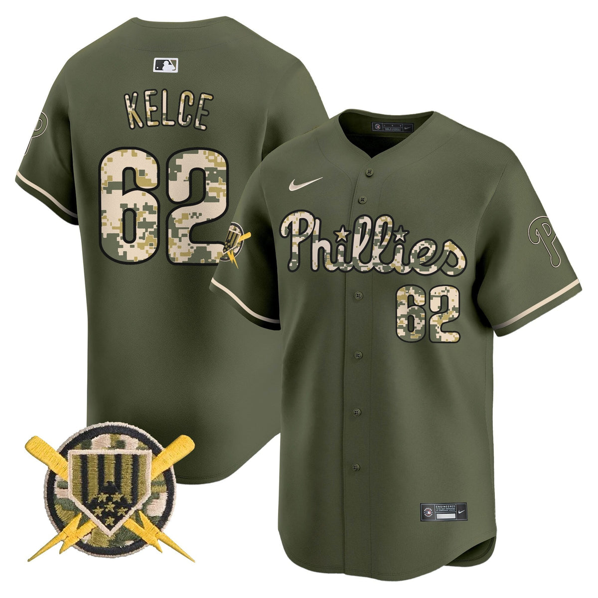 Philadelphia Phillies Armed Forces Day Vapor Premier Limited Jersey - Stitched
