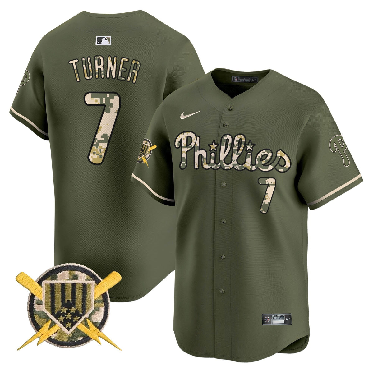 Philadelphia Phillies Armed Forces Day Vapor Premier Limited Jersey - Stitched