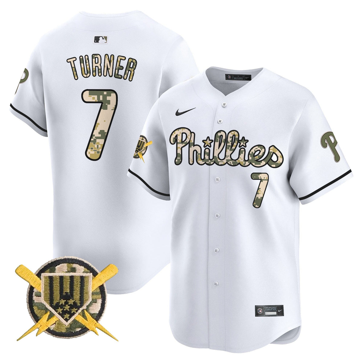 Philadelphia Phillies Armed Forces Day Vapor Premier Limited Jersey - Stitched