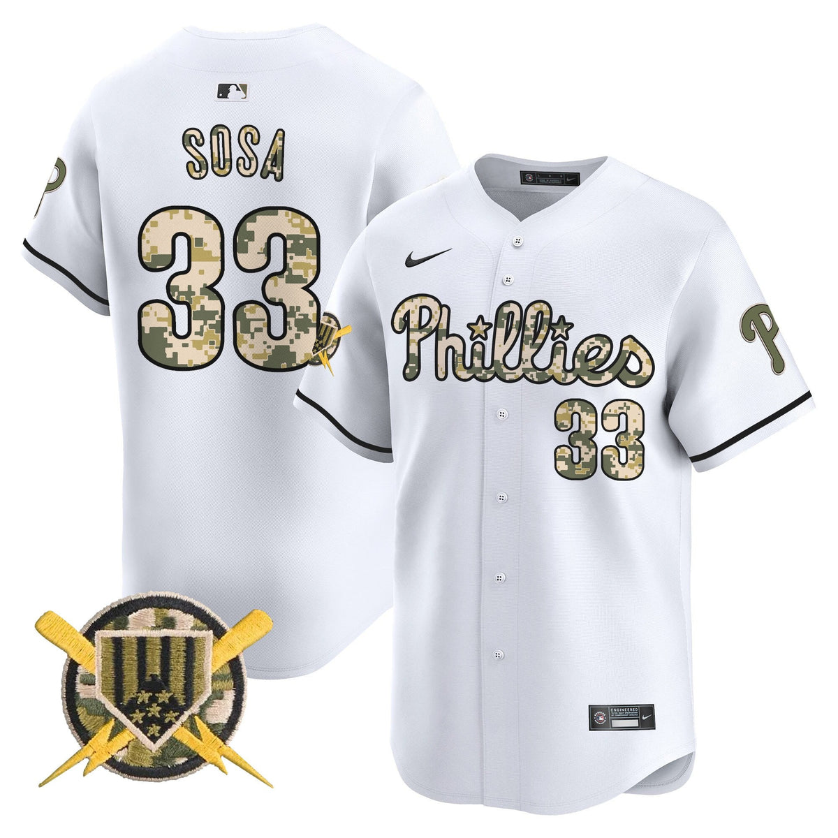 Philadelphia Phillies Armed Forces Day Vapor Premier Limited Jersey - Stitched