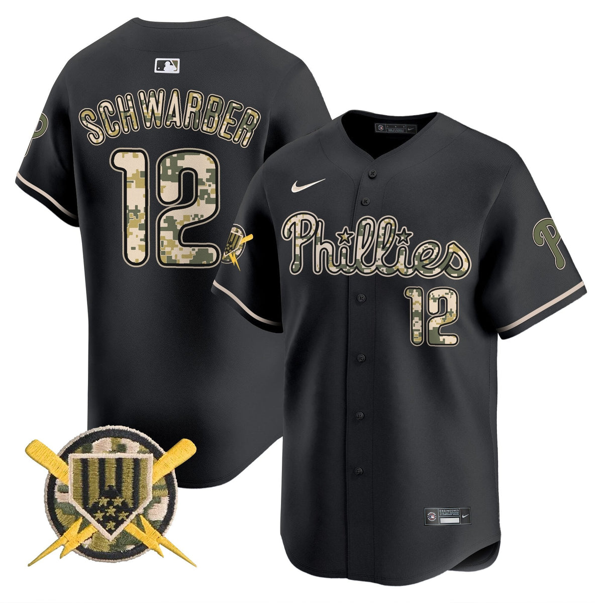 Philadelphia Phillies Armed Forces Day Vapor Premier Limited Jersey - Stitched