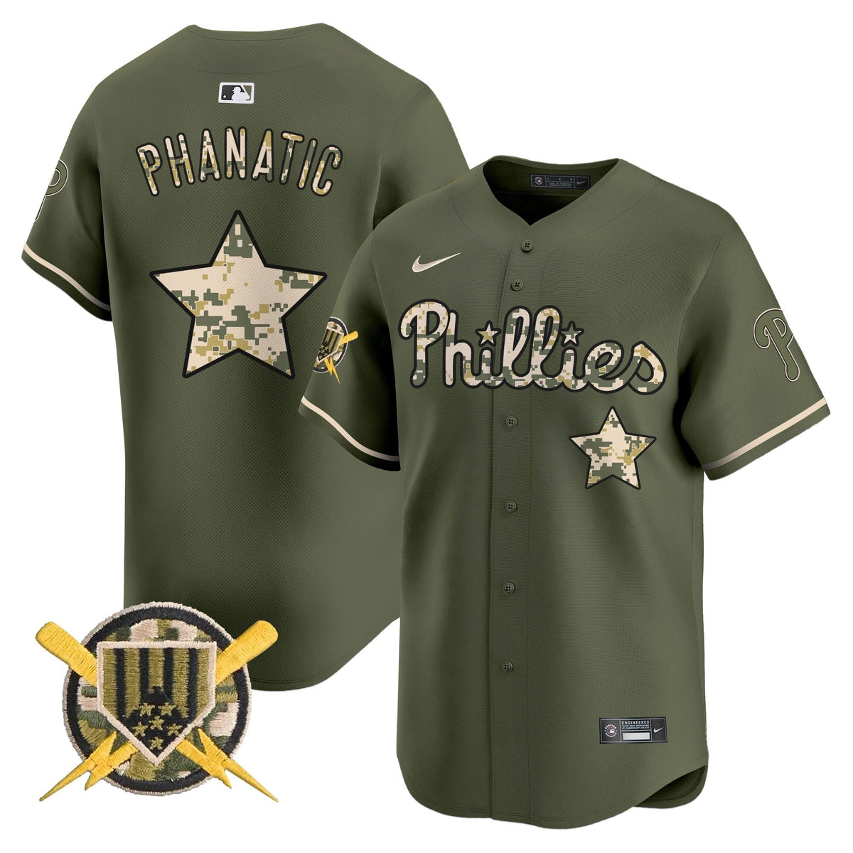 Philadelphia Phillies Armed Forces Day Vapor Premier Limited Jersey - Stitched