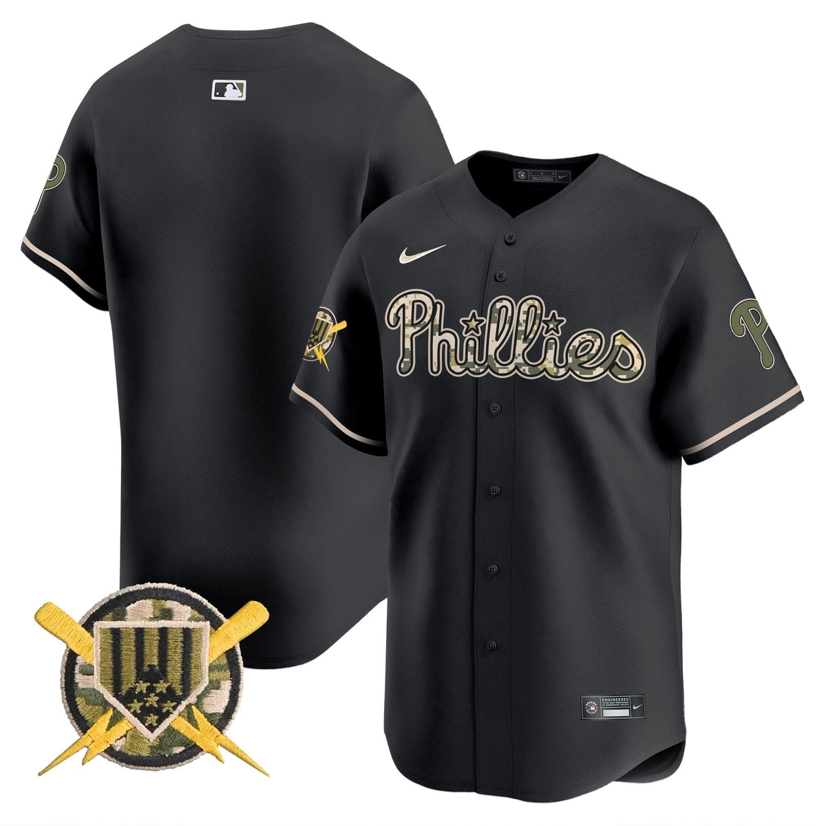 Philadelphia Phillies Armed Forces Day Vapor Premier Limited Jersey - Stitched