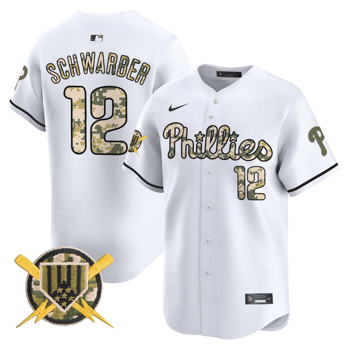 Philadelphia Phillies Armed Forces Day Vapor Premier Limited Jersey - Stitched