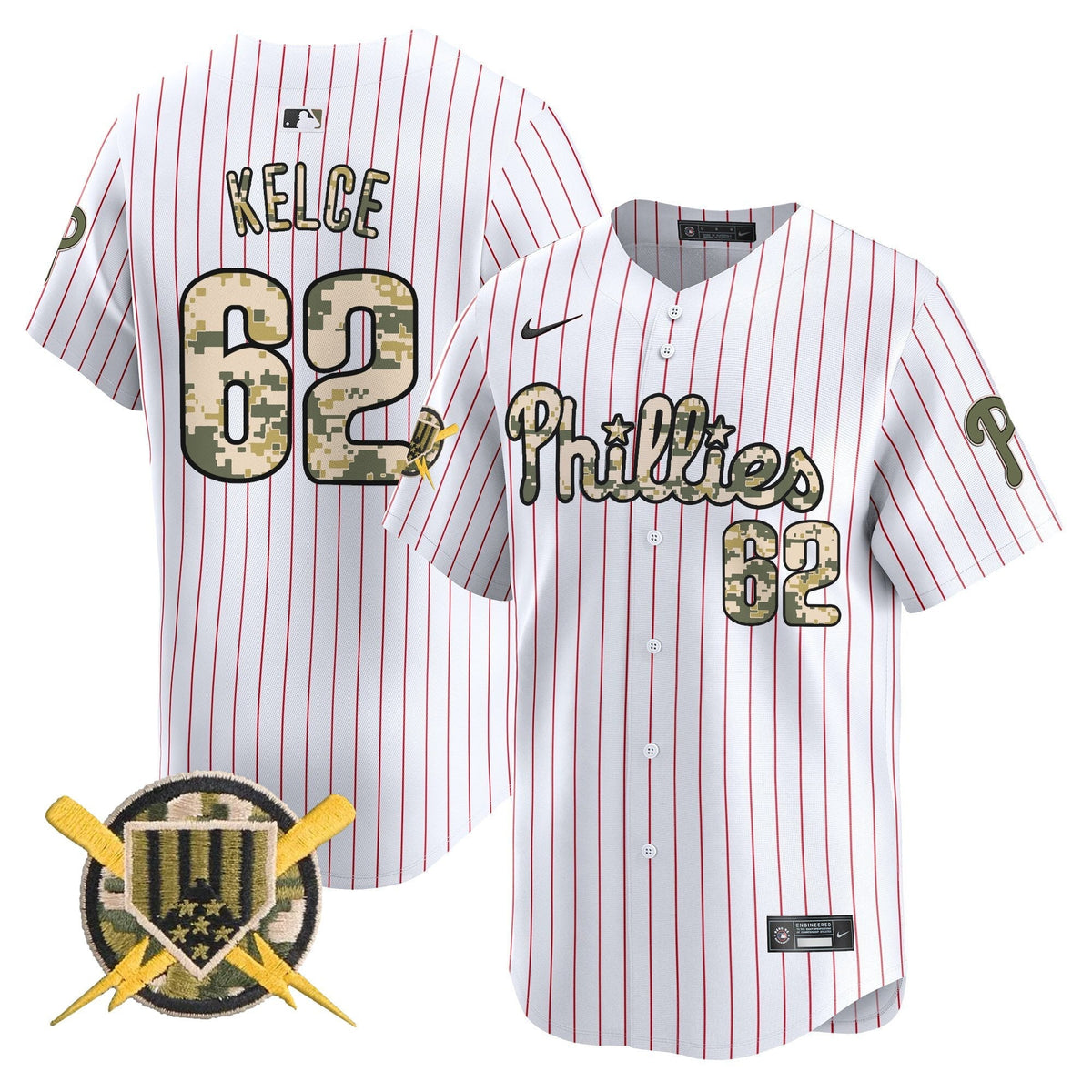 Philadelphia Phillies Armed Forces Day Vapor Premier Limited Jersey - Stitched