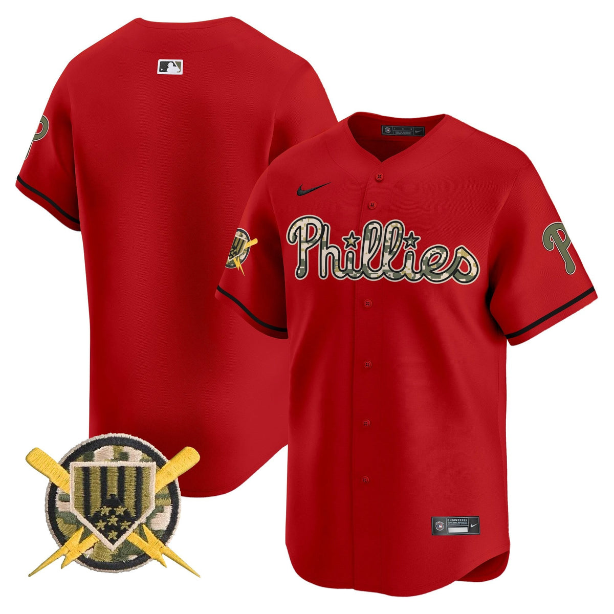 Philadelphia Phillies Armed Forces Day Vapor Premier Limited Jersey - Stitched