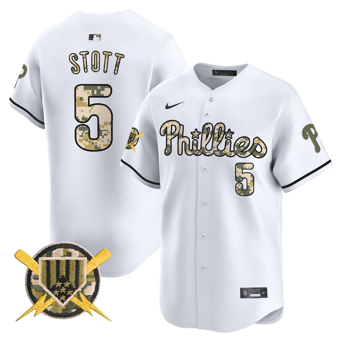 Philadelphia Phillies Armed Forces Day Vapor Premier Limited Jersey - Stitched