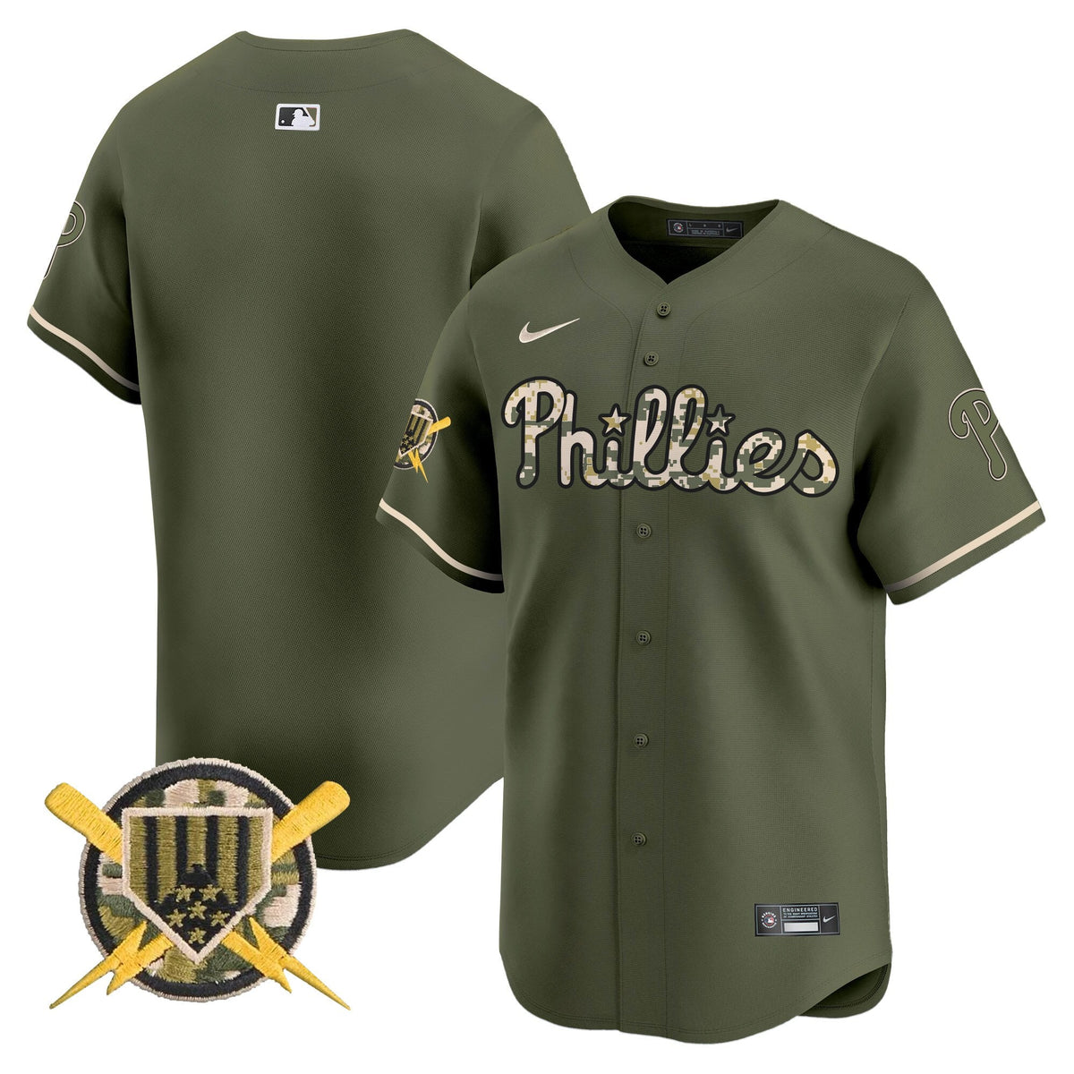 Philadelphia Phillies Armed Forces Day Vapor Premier Limited Jersey - Stitched