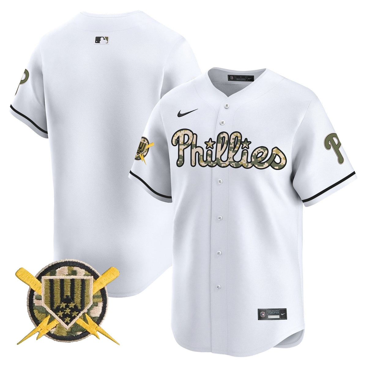 Philadelphia Phillies Armed Forces Day Vapor Premier Limited Jersey - Stitched