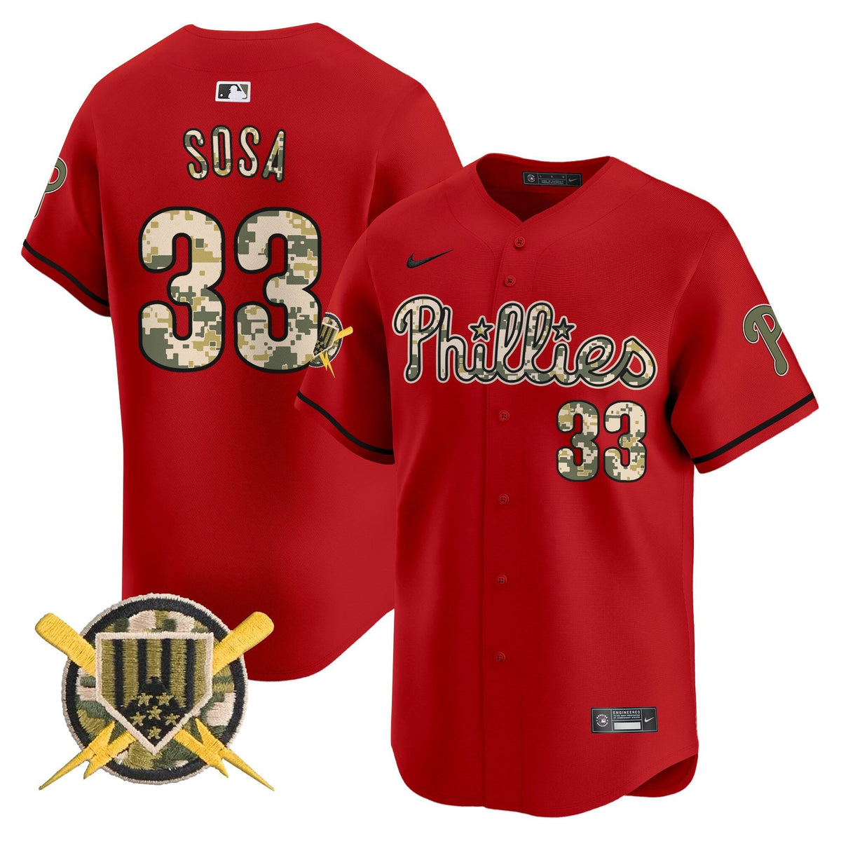 Philadelphia Phillies Armed Forces Day Vapor Premier Limited Jersey - Stitched