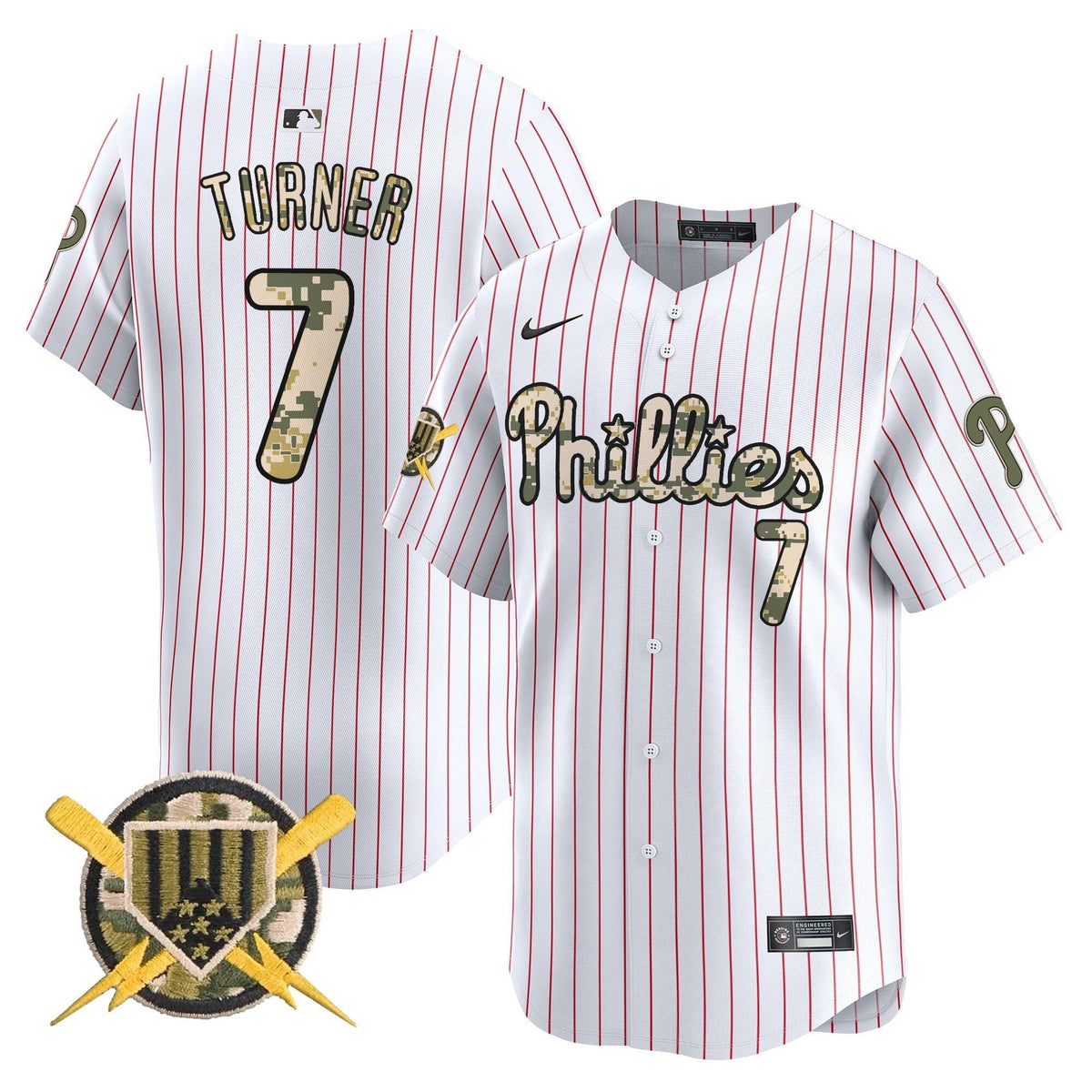 Philadelphia Phillies Armed Forces Day Vapor Premier Limited Jersey - Stitched