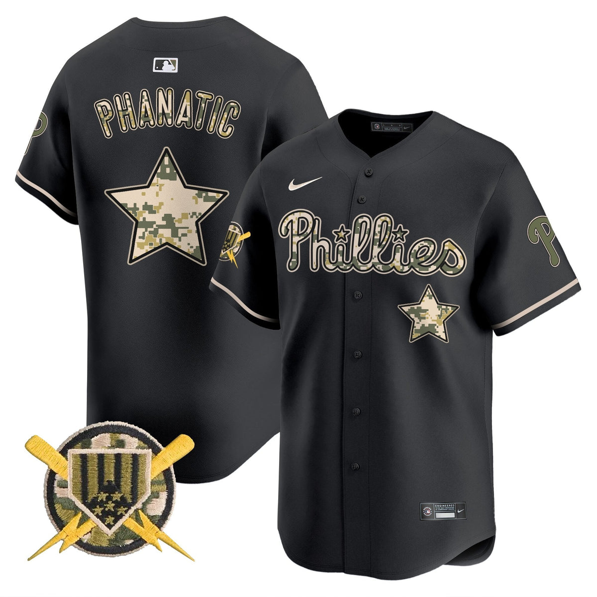 Philadelphia Phillies Armed Forces Day Vapor Premier Limited Jersey - Stitched