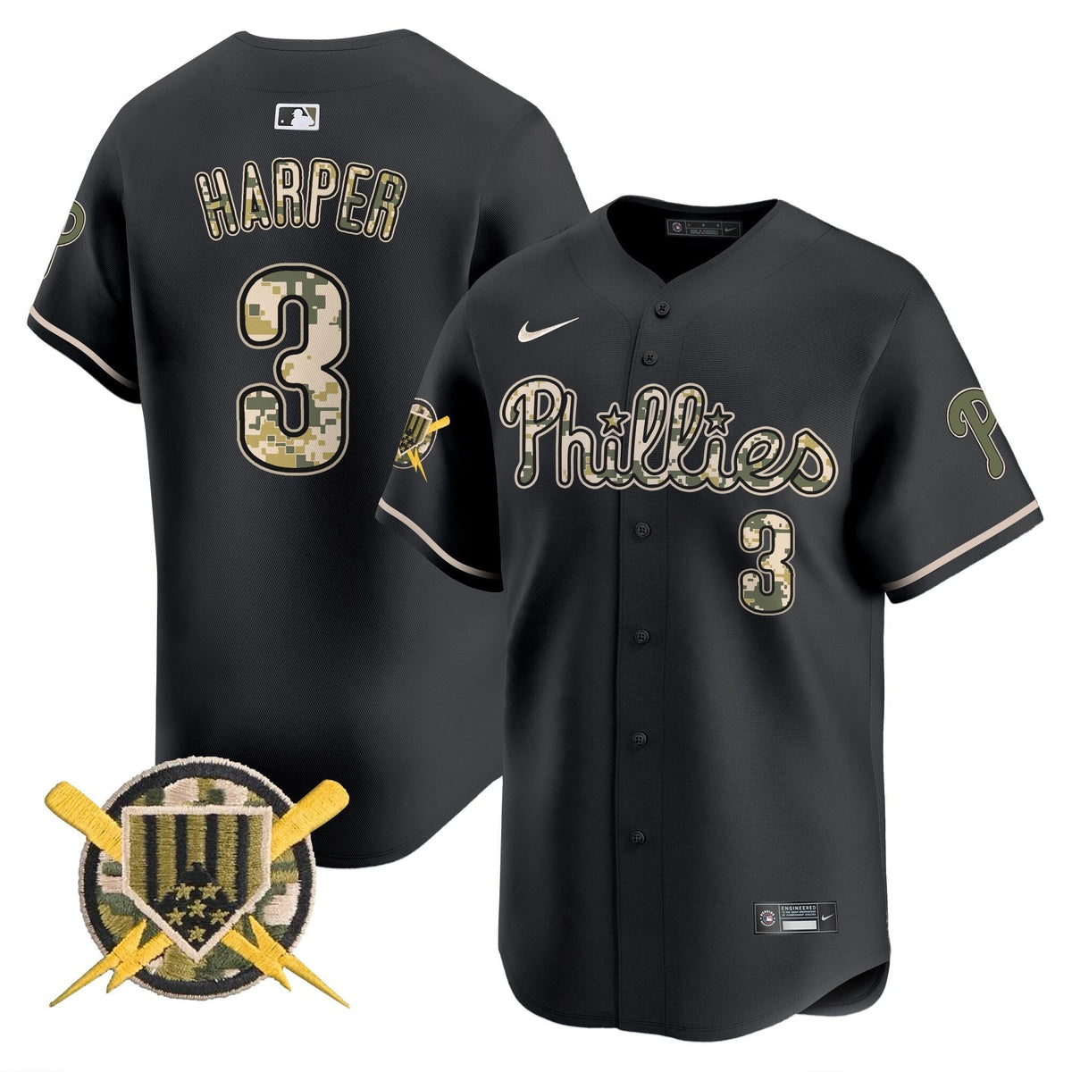 Philadelphia Phillies Armed Forces Day Vapor Premier Limited Jersey - Stitched