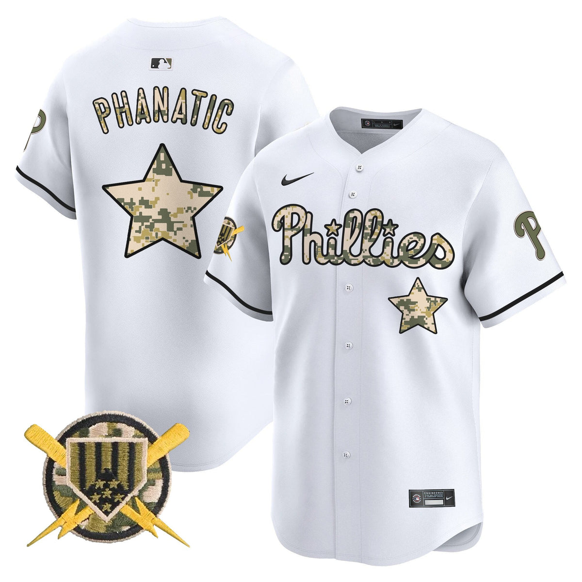 Philadelphia Phillies Armed Forces Day Vapor Premier Limited Jersey - Stitched