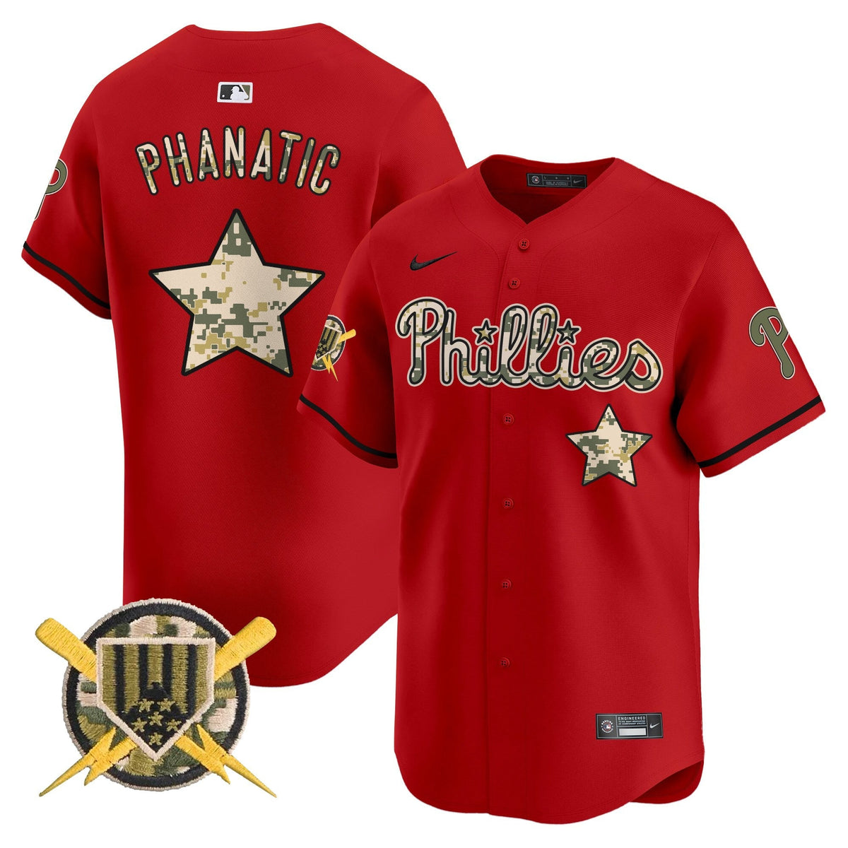 Philadelphia Phillies Armed Forces Day Vapor Premier Limited Jersey - Stitched