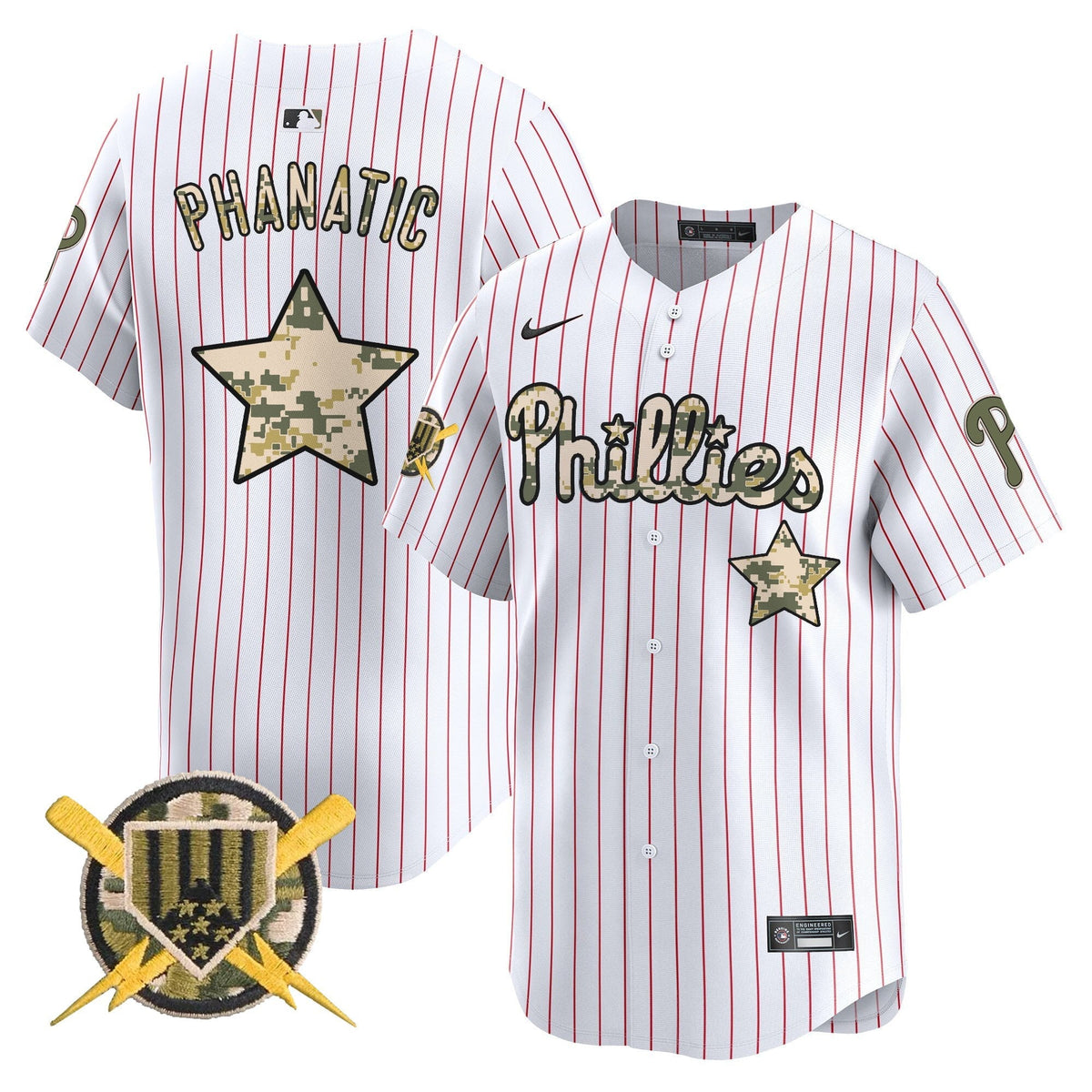 Philadelphia Phillies Armed Forces Day Vapor Premier Limited Jersey - Stitched