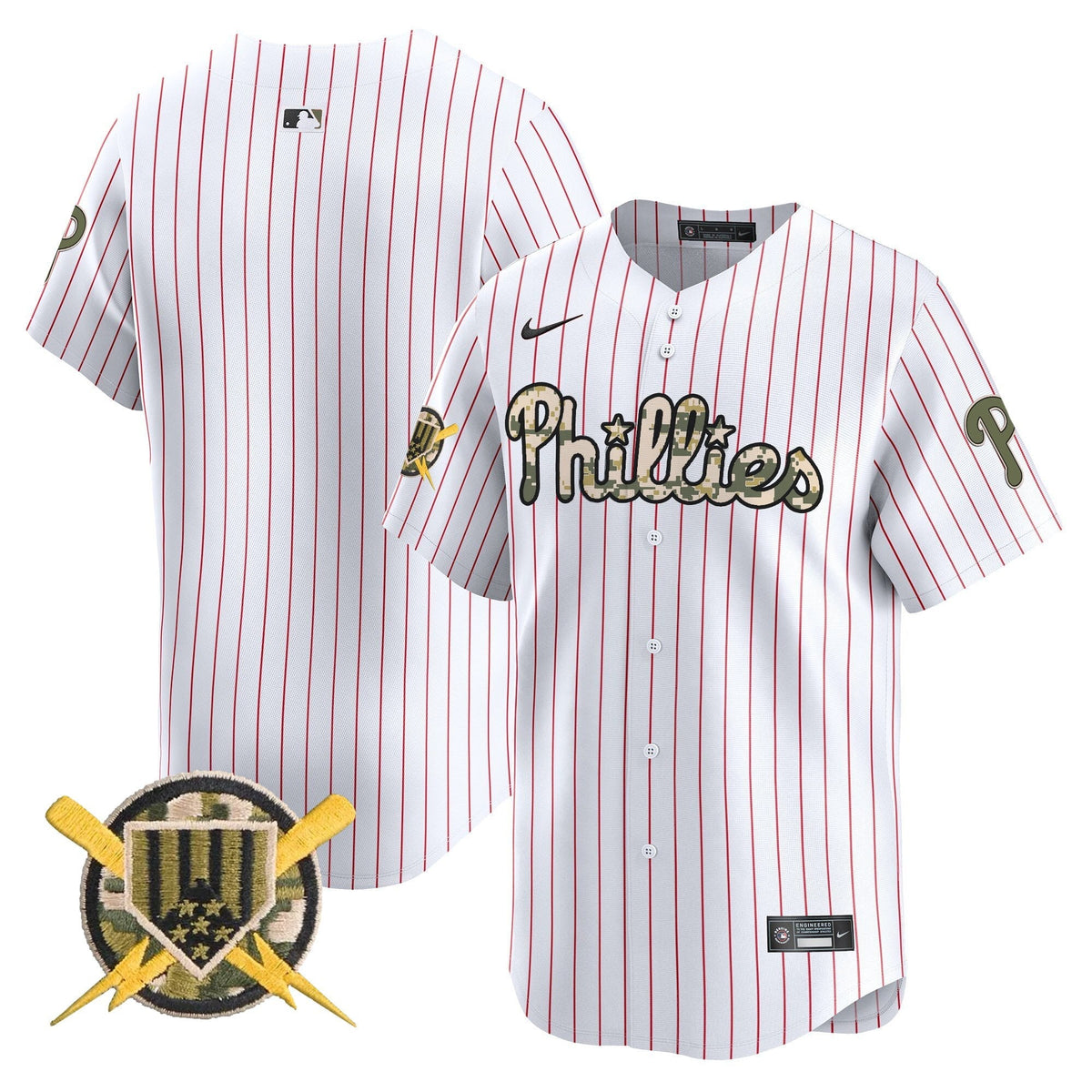 Philadelphia Phillies Armed Forces Day Vapor Premier Limited Jersey - Stitched