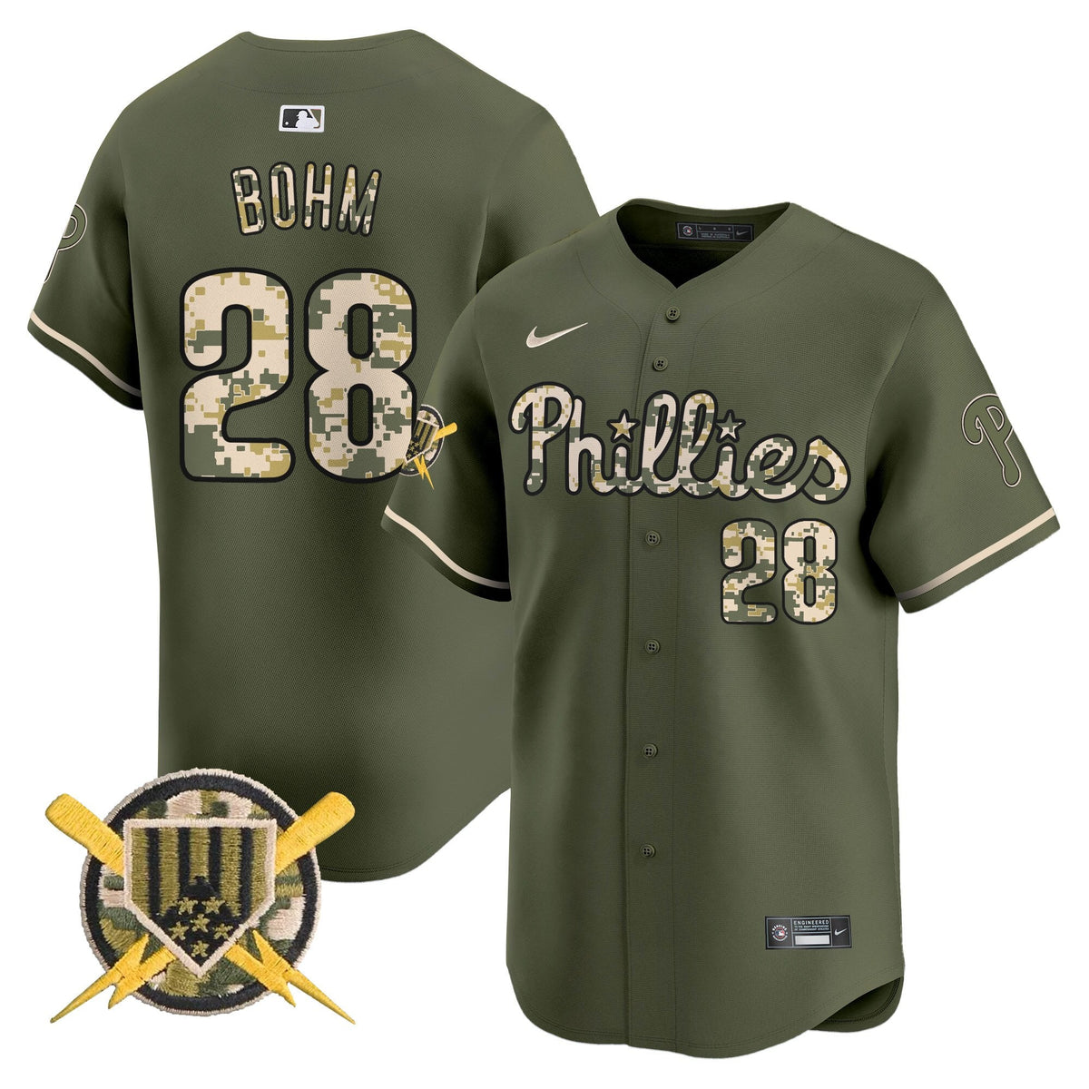 Philadelphia Phillies Armed Forces Day Vapor Premier Limited Jersey - Stitched