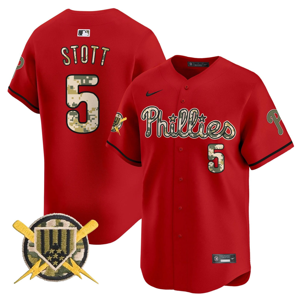 Philadelphia Phillies Armed Forces Day Vapor Premier Limited Jersey - Stitched