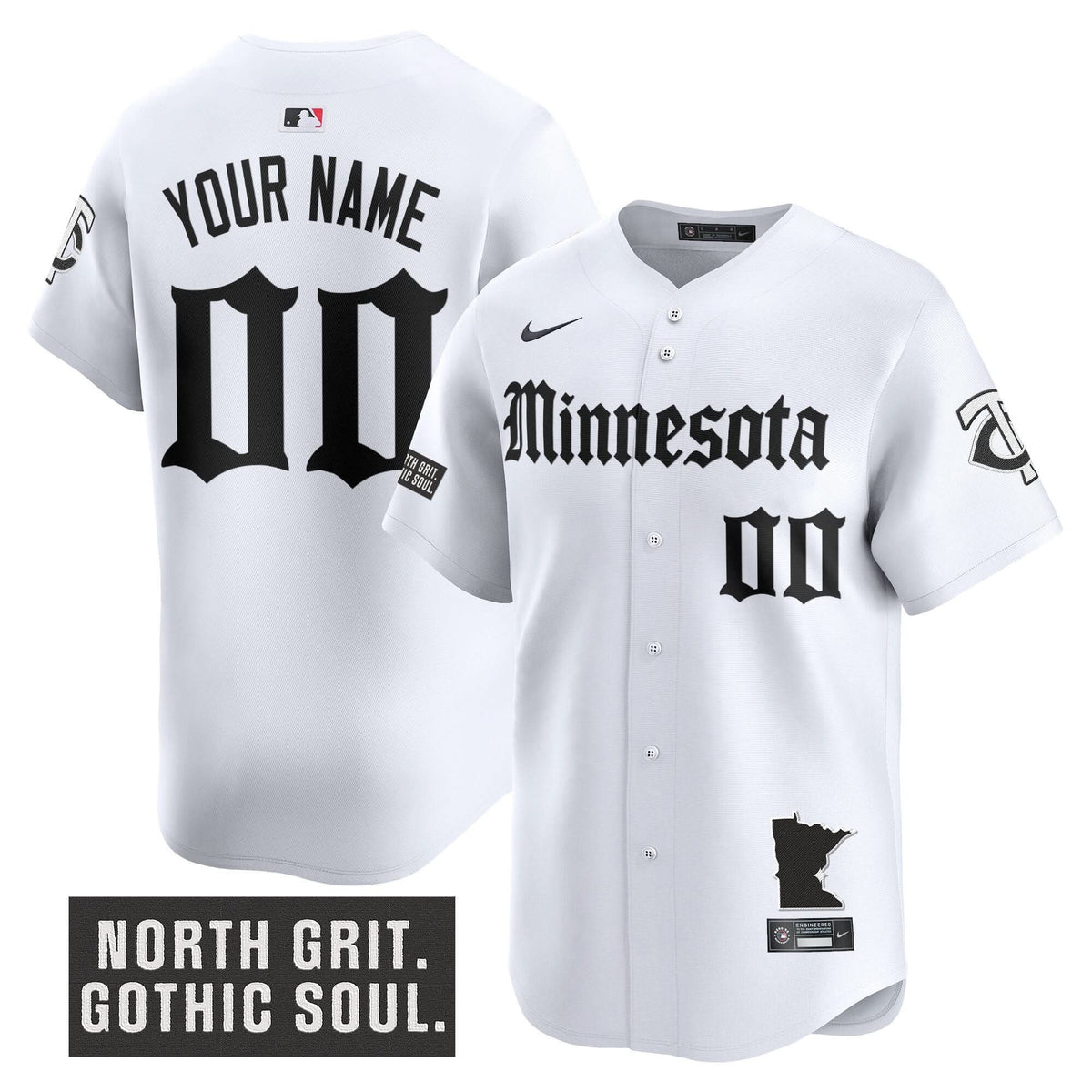 Minnesota Twins 'Gothic North Edition' Vapor Premier Limited Custom Jersey - Stitched