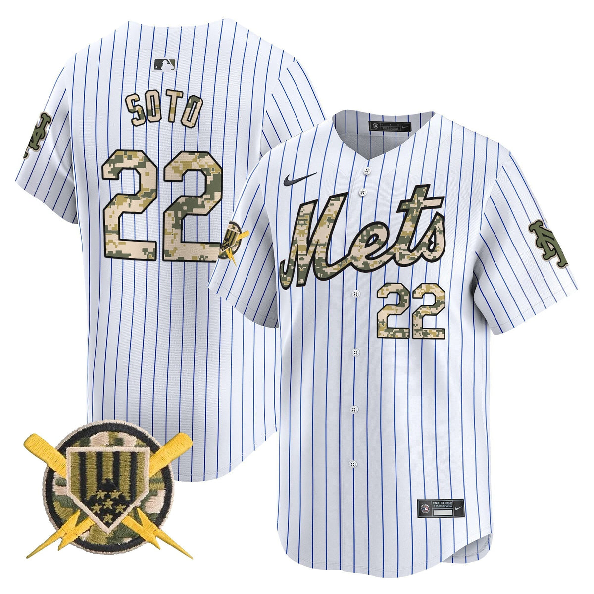 New York Mets Armed Forces Day Vapor Premier Limited Jersey - Stitched
