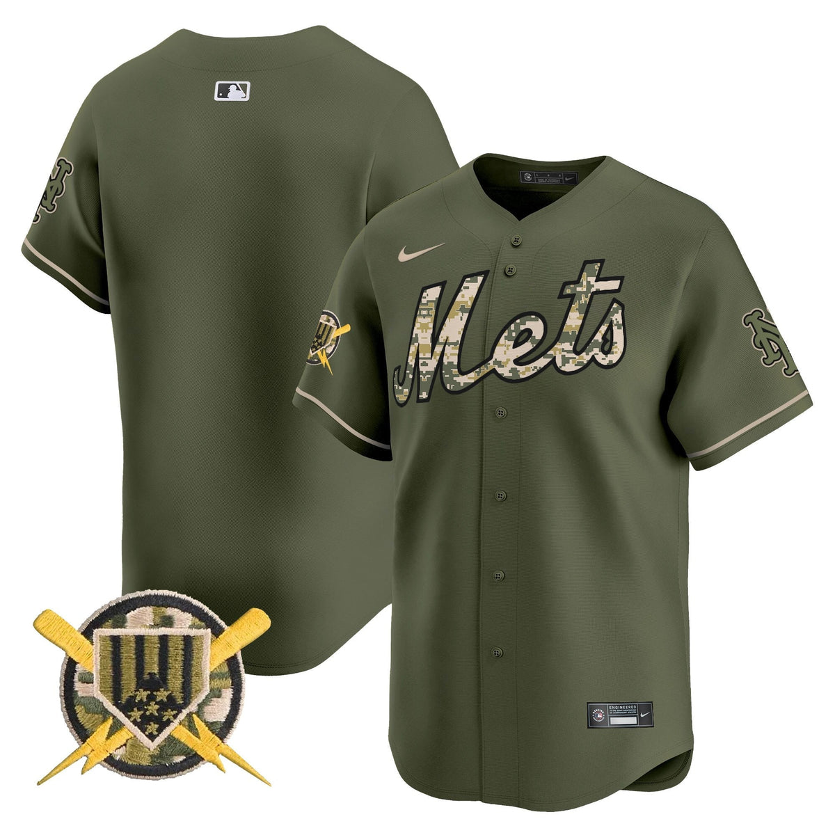 New York Mets Armed Forces Day Vapor Premier Limited Jersey - Stitched