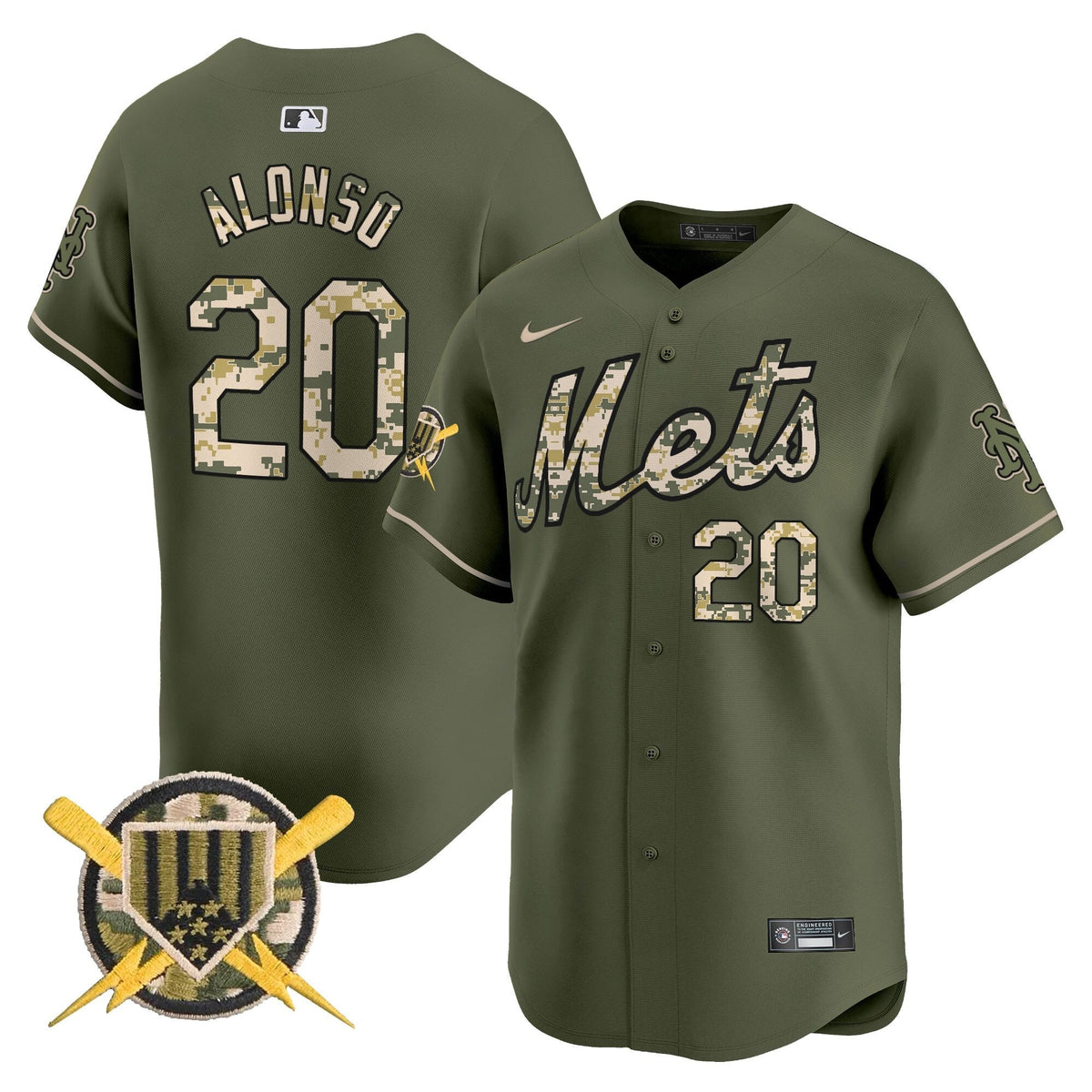 New York Mets Armed Forces Day Vapor Premier Limited Jersey - Stitched