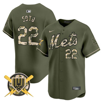 New York Mets Armed Forces Day Vapor Premier Limited Jersey - Stitched