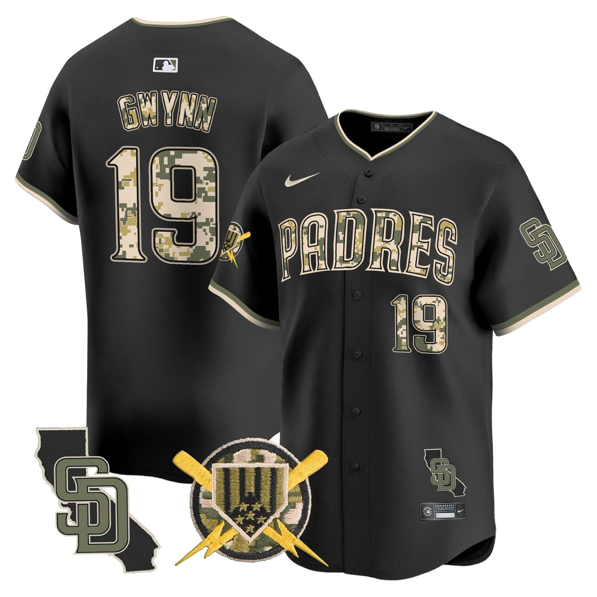San Diego Padres Armed Forces Day Vapor Premier Limited Jersey - Stitched