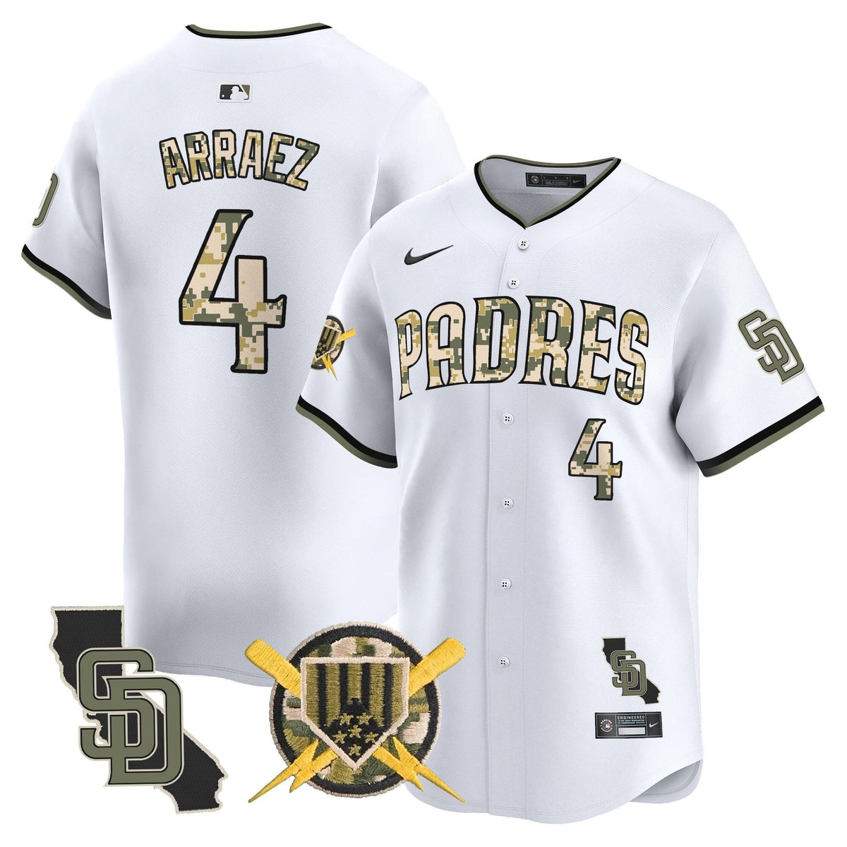 San Diego Padres Armed Forces Day Vapor Premier Limited Jersey - Stitched