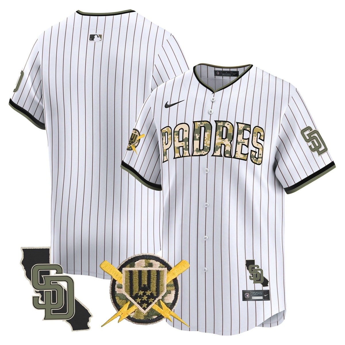 San Diego Padres Armed Forces Day Vapor Premier Limited Jersey - Stitched