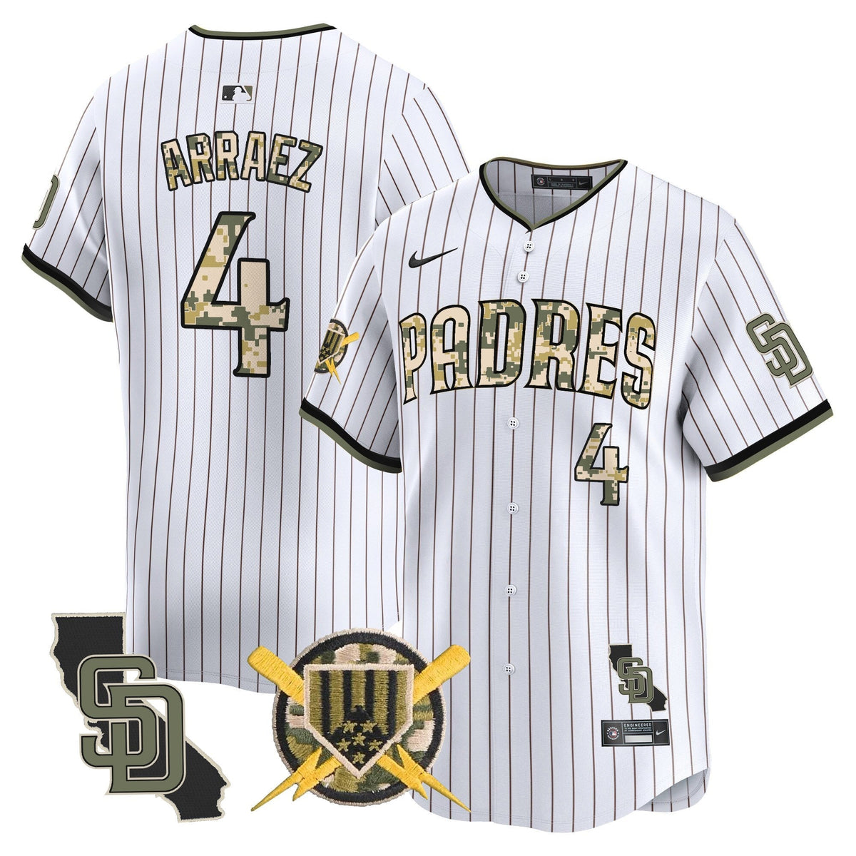 San Diego Padres Armed Forces Day Vapor Premier Limited Jersey - Stitched