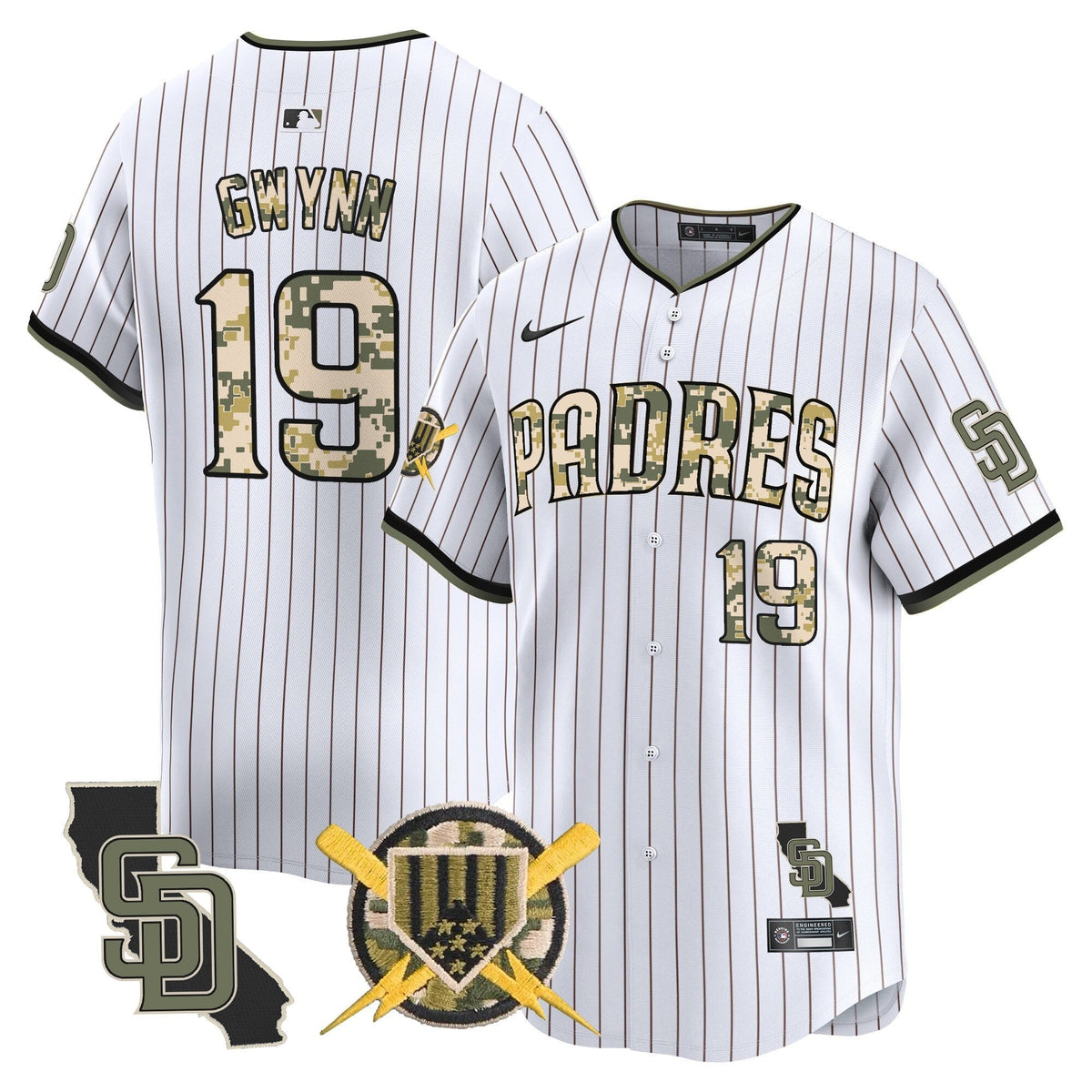 San Diego Padres Armed Forces Day Vapor Premier Limited Jersey - Stitched