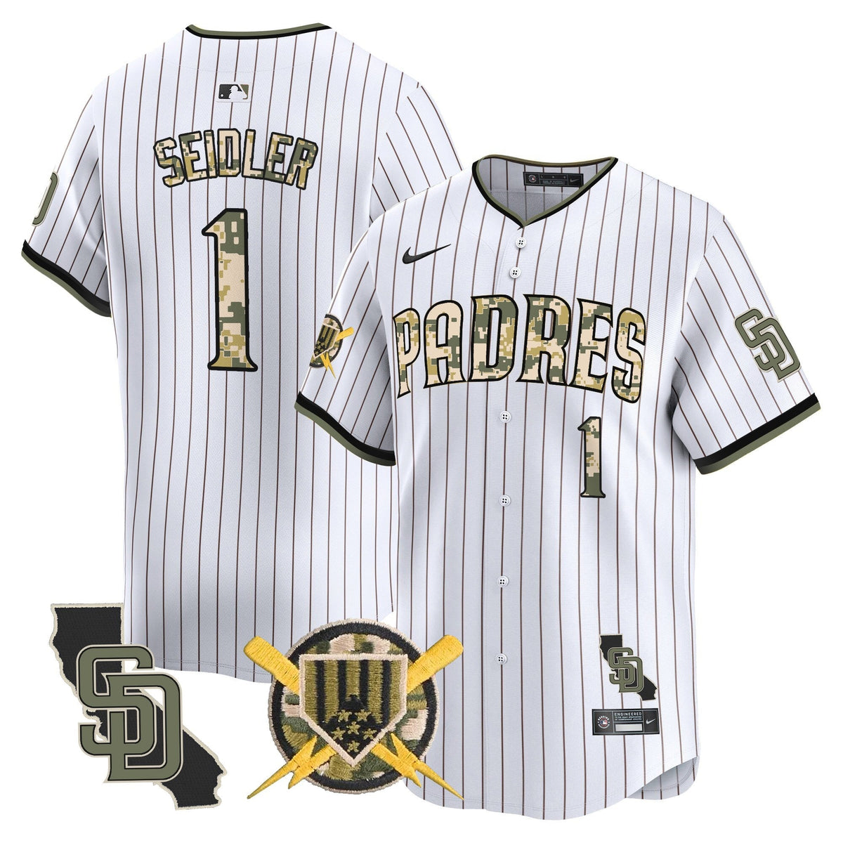San Diego Padres Armed Forces Day Vapor Premier Limited Jersey - Stitched