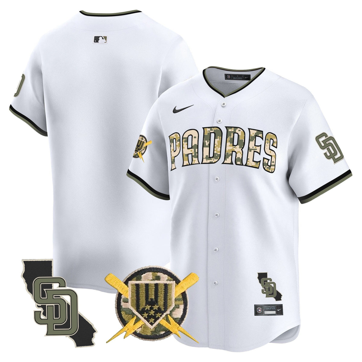 San Diego Padres Armed Forces Day Vapor Premier Limited Jersey - Stitched