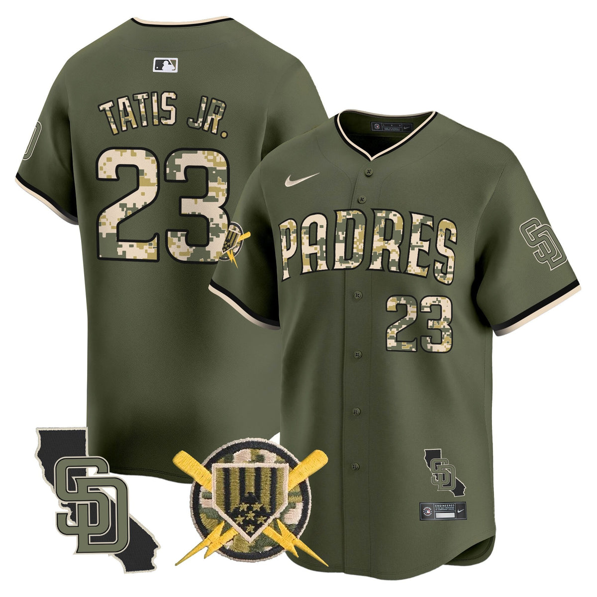 San Diego Padres Armed Forces Day Vapor Premier Limited Jersey - Stitched
