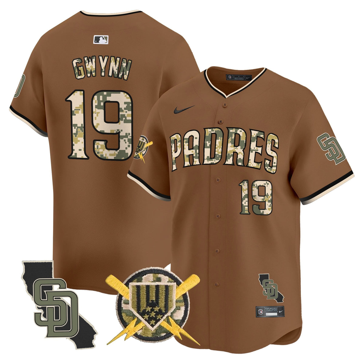San Diego Padres Armed Forces Day Vapor Premier Limited Jersey - Stitched
