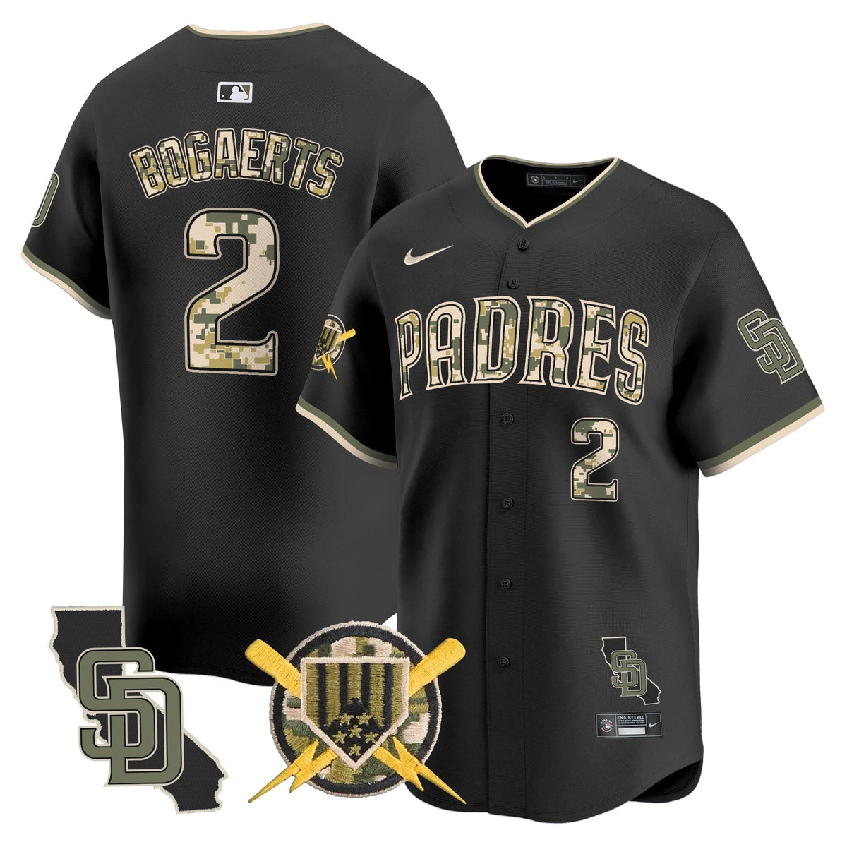 San Diego Padres Armed Forces Day Vapor Premier Limited Jersey - Stitched