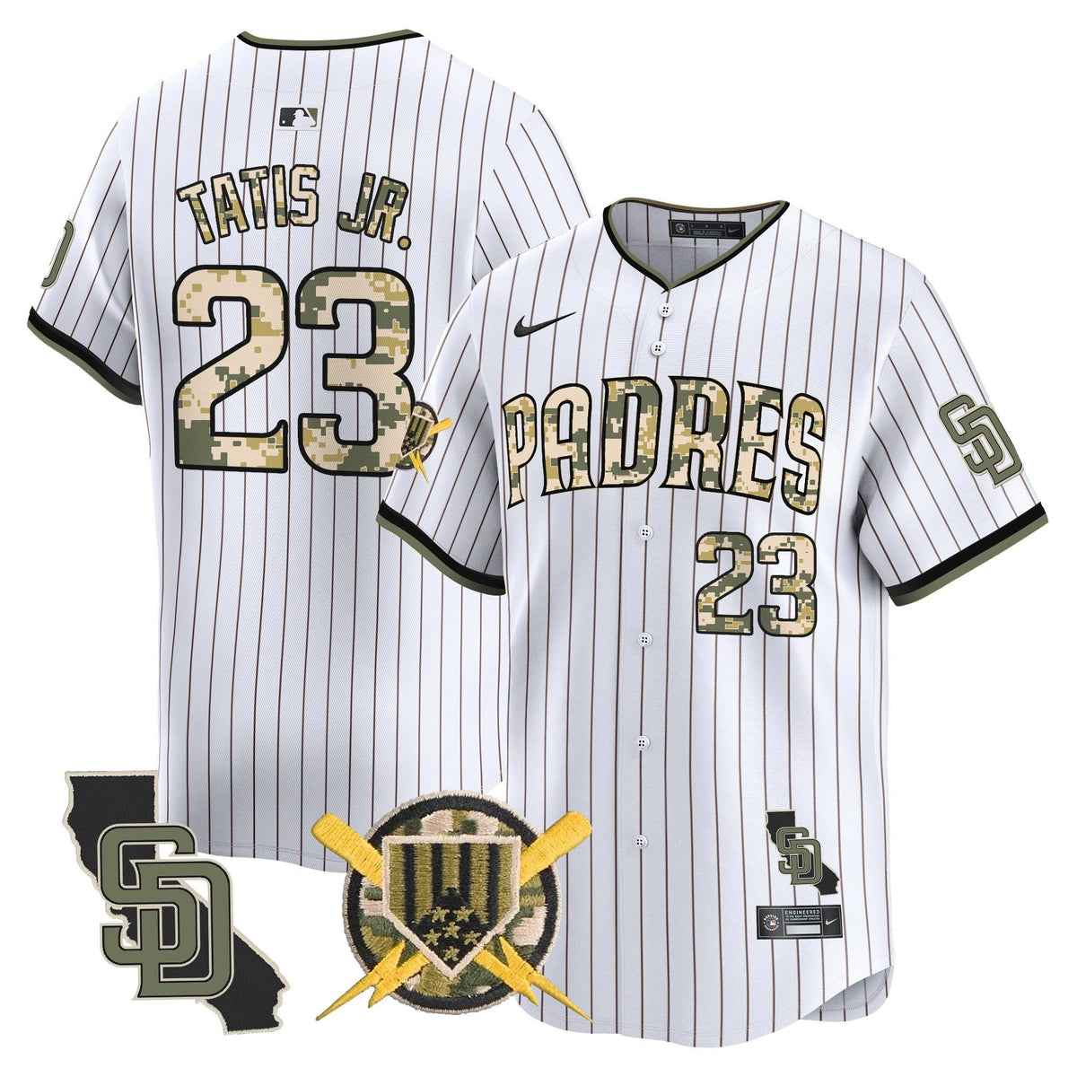 San Diego Padres Armed Forces Day Vapor Premier Limited Jersey - Stitched