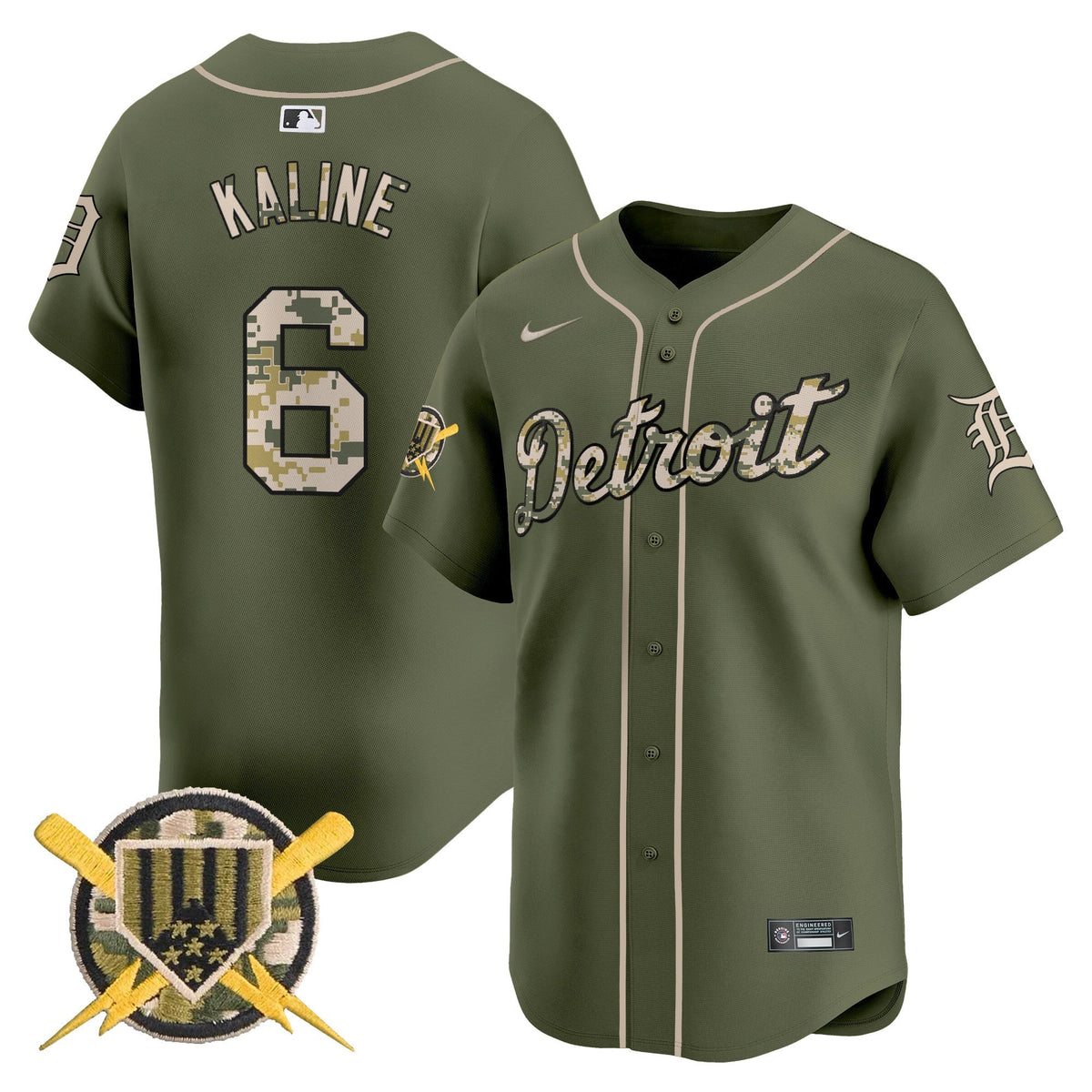 Detroit Tigers Armed Forces Day Vapor Premier Limited Jersey - Stitched