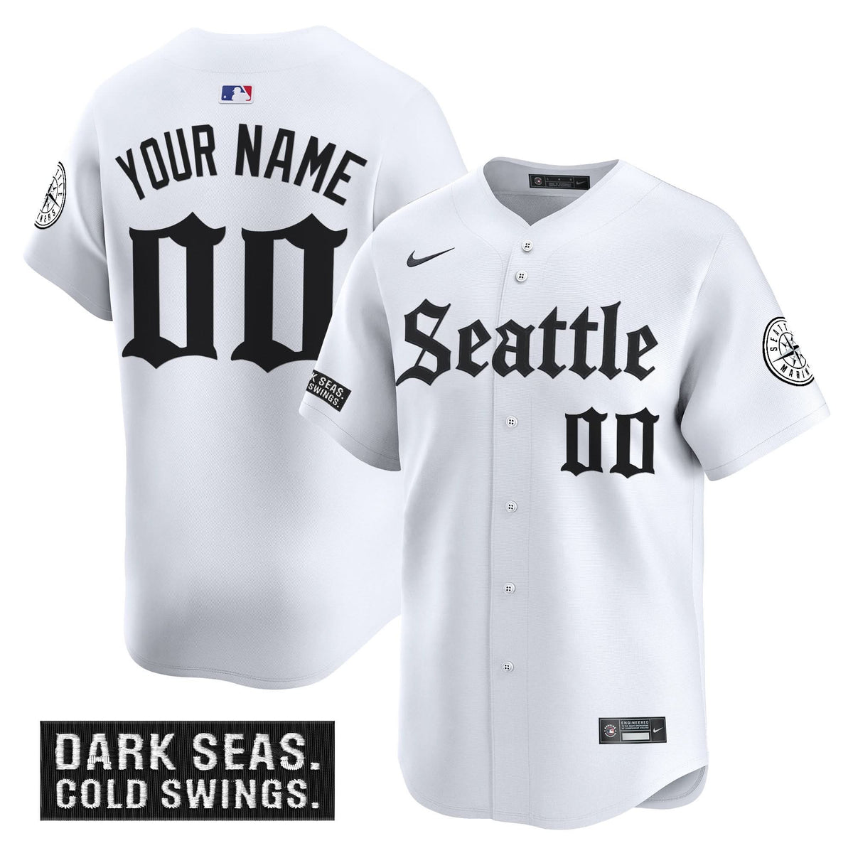 Seattle Mariners 'Deep Sea Gothic Edition' Vapor Premier Limited Custom Jersey - Stitched
