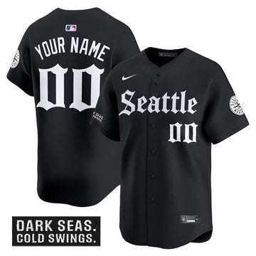 Seattle Mariners 'Deep Sea Gothic Edition' Vapor Premier Limited Custom Jersey - Stitched