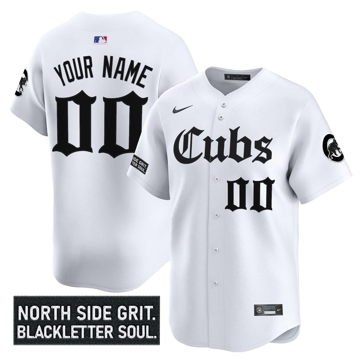 Chicago Cubs 'Gothic North Side Edition' Vapor Premier Limited Custom Jersey - Stitched