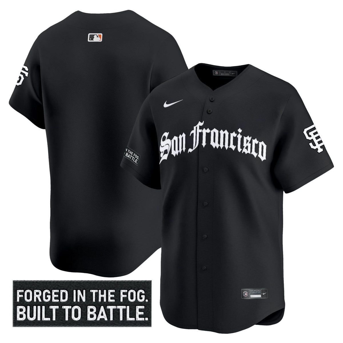 San Francisco Giants 'Gothic Fog Edition' Vapor Premier Limited Jersey - Stitched-Cuztomshoes