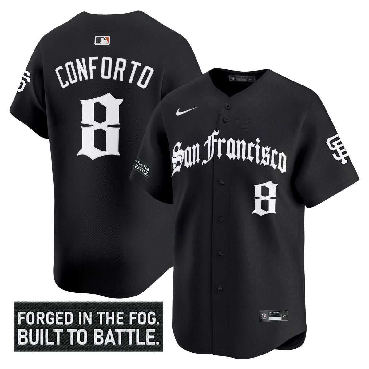 San Francisco Giants 'Gothic Fog Edition' Vapor Premier Limited Jersey - Stitched-Cuztomshoes